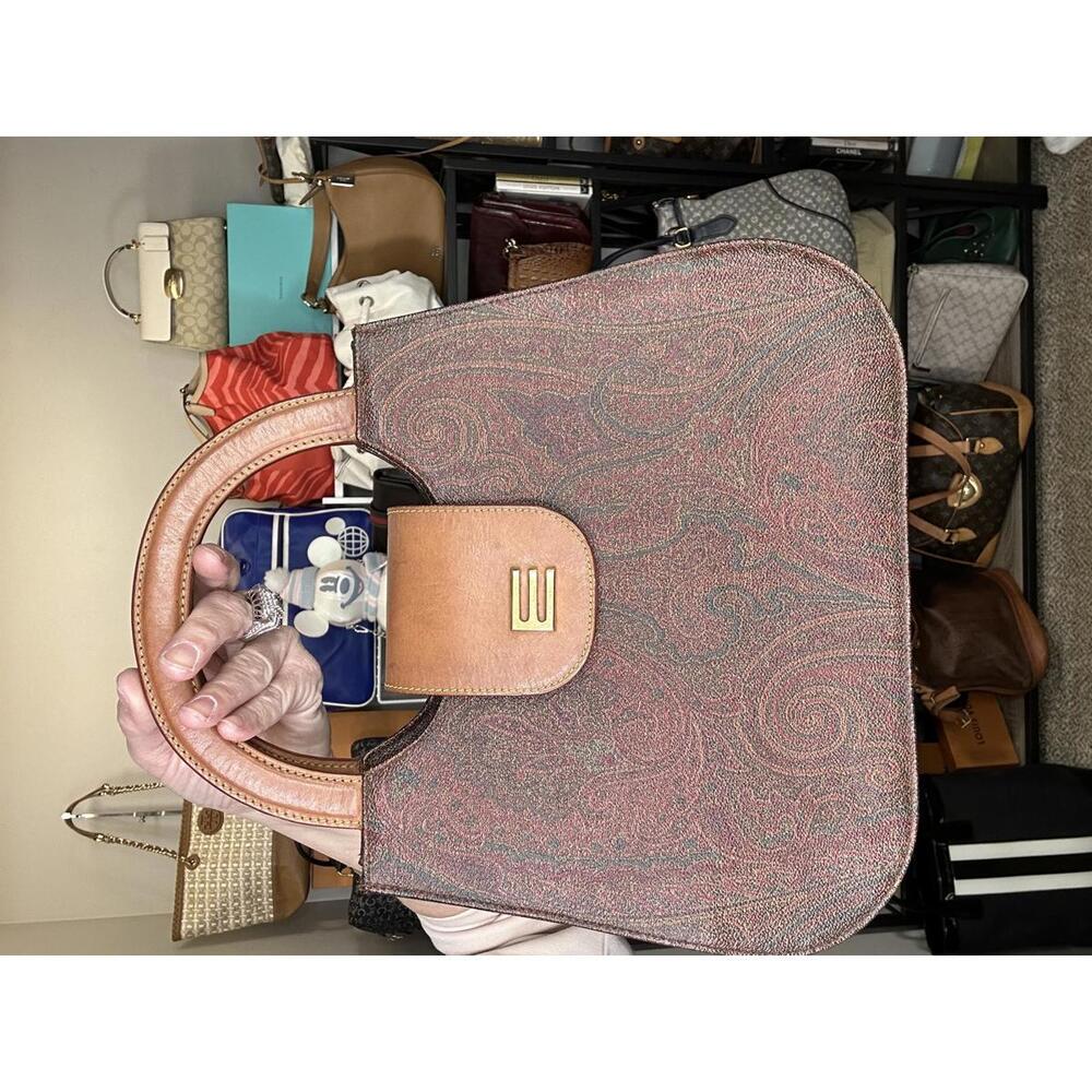 Etro Top Handle Paisley Mini Tote 1997-2003 E Logo Vintage